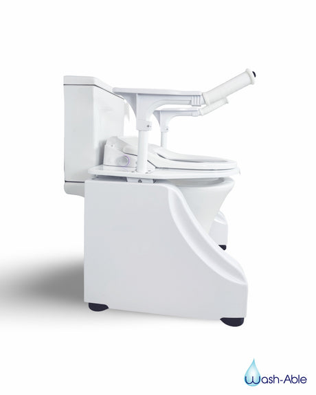 Wash-able toilet elevator