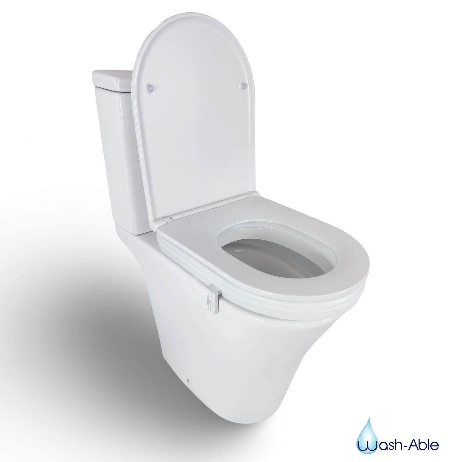 50mm Toilet Seat Riser & Rimless Toilet
